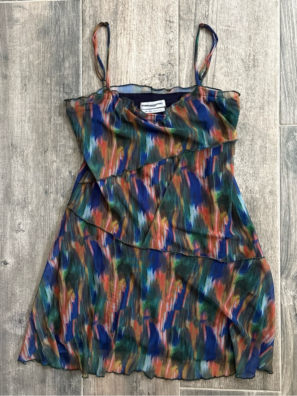 Urban Outfitters Multicolor Abstract Slip Dress